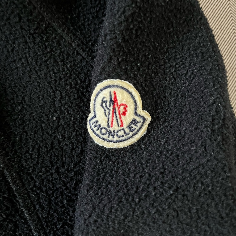 Men's Black Moncler Polar Fleece Zip Sweater - Picture 2 of 6